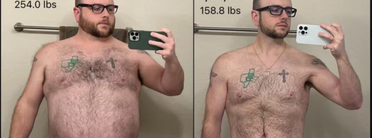 Männlicher Kunde - 95 lbs Gewichtsverlust